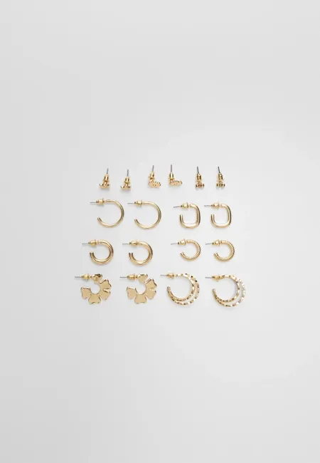 Набор из 9 пар серег в виде цветков- Заказать в России