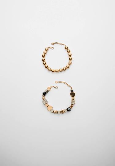 Stradivarius Набор из двух браслетов с бисером
