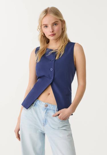 Stradivarius Жилет классического кроя с пуговицами