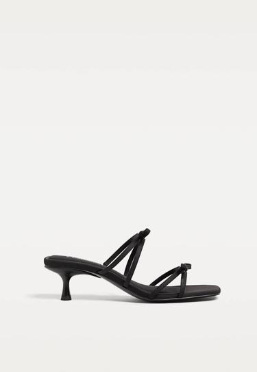 Stradivarius Босоножки на высоком каблуке с бантом купить с доставкой.