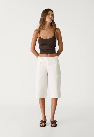 Stradivarius Шорты карго с карманами