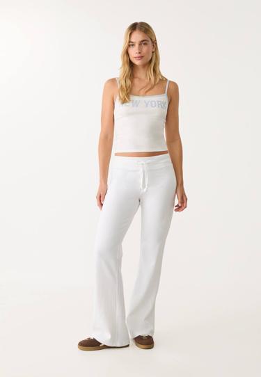 Flared drawstring joggers