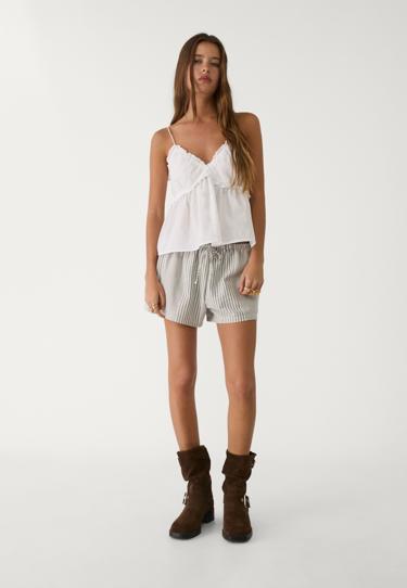 Топ на бретельках с завязками- Заказать в России