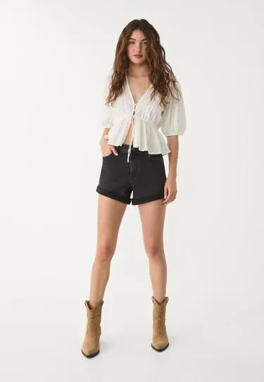 Шорты MOM FIT облегающего кроя D85