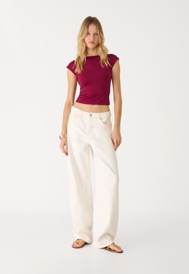 Футболка с открытой спиной- Заказать в России