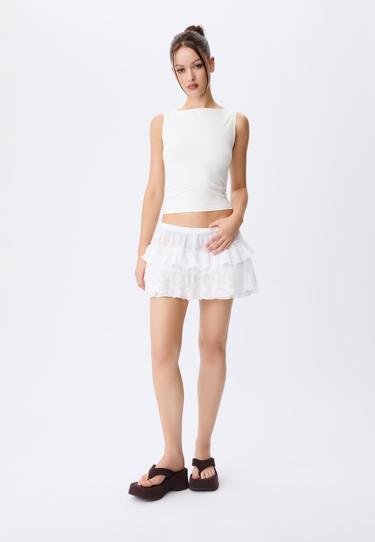 Stradivarius Футболка с вырезом “лодочка” без рукавов