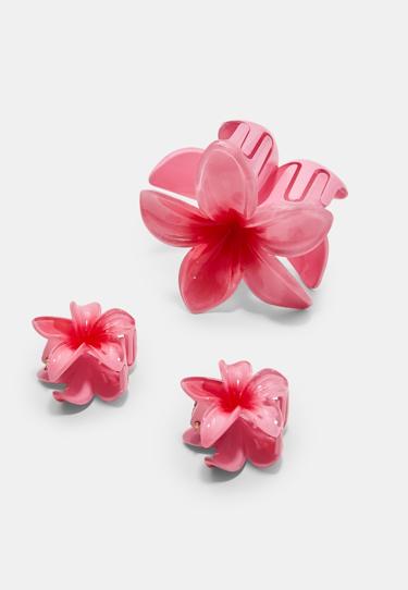 Stradivarius Набор из 3 заколок для волос с деталями “цветы”