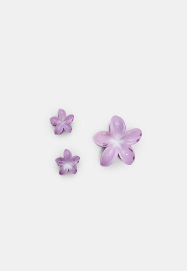 Stradivarius Набор из 3 заколок для волос с деталями “цветы”