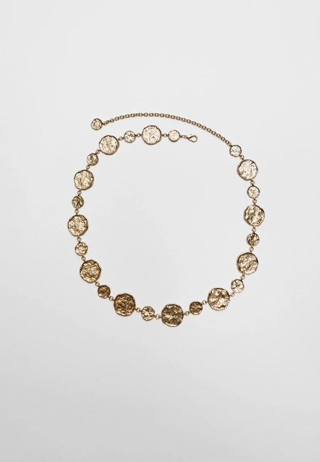 Металлический ремень с круглыми пластинами