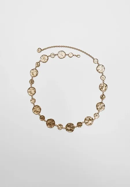 Металлический ремень с круглыми пластинами- Заказать в России