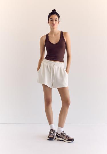 Stradivarius Футболка с V-образным вырезом и спиной-борцовкой