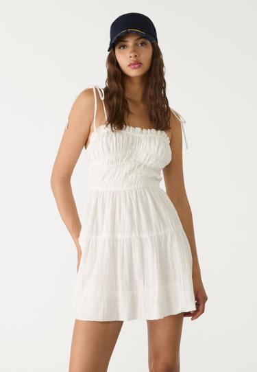 Stradivarius Короткое платье объемного кроя с эластичным корпусом