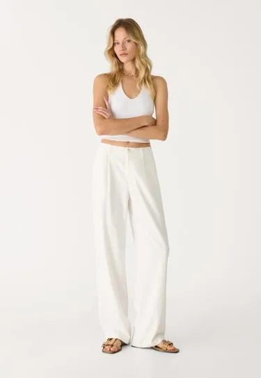 Прямые льняные брюки- Заказать в России