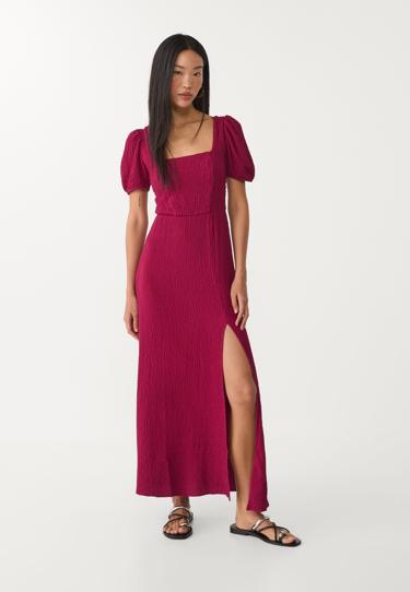 Stradivarius Длинное струящееся платье со скрещенными деталями на спине купить с доставкой.