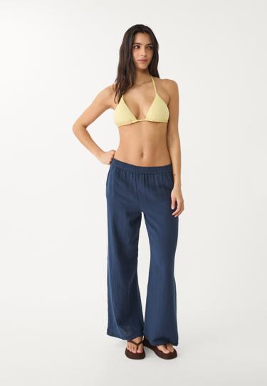 Stradivarius Брюки из струящейся ткани с эластичной талией