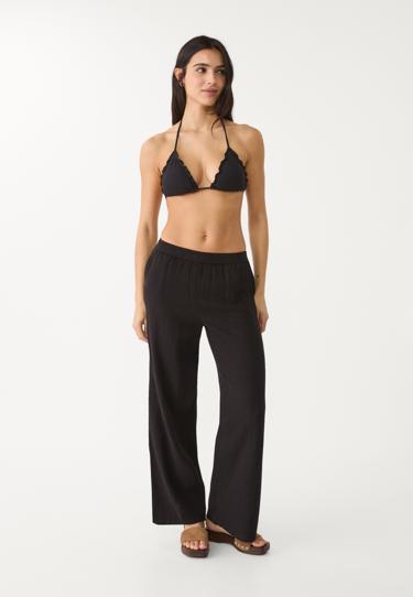 Stradivarius Брюки из струящейся ткани с эластичной талией