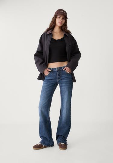 Stradivarius Расклешенные джинсы с низкой посадкой купить с доставкой.