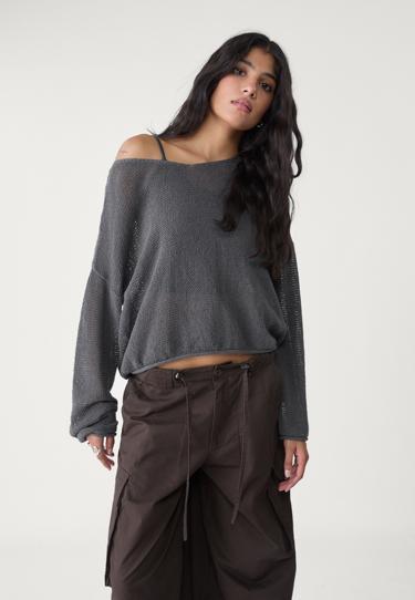 Stradivarius Свитер из трикотажа с длинными рукавами купить с доставкой.