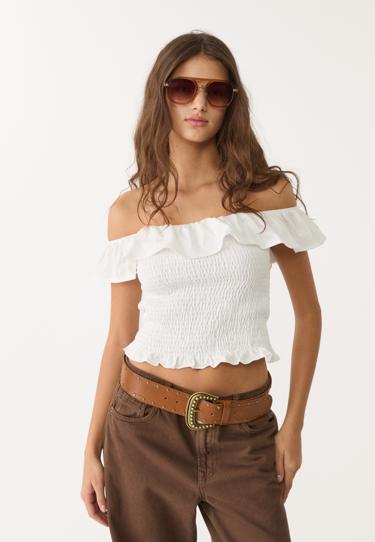 Stradivarius Футболка с воланами