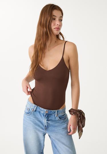 Stradivarius Базовое боди на бретелях