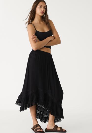 Stradivarius Юбка миди асимметричного кроя с воланами купить с доставкой.