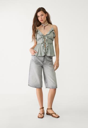 Stradivarius Джинсовые шорты купить с доставкой.