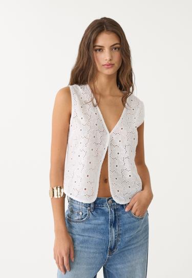 Stradivarius Жилет свободного кроя с вышивкой