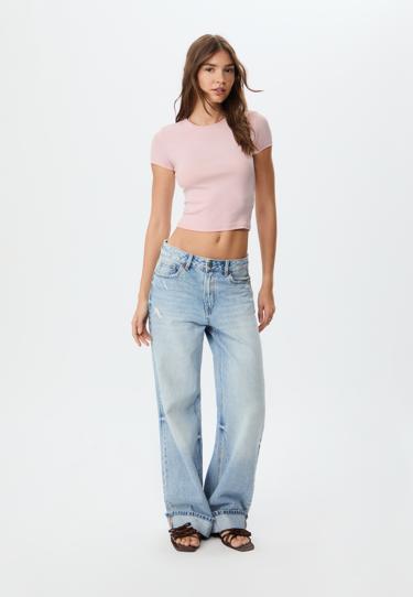 Stradivarius Облегающая базовая футболка