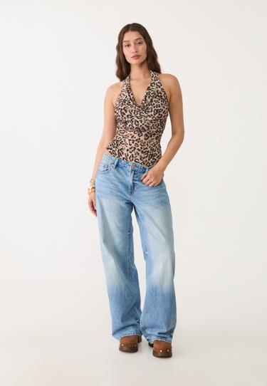 Stradivarius Боди из ткани с леопардовым принтом с драпировкой купить с доставкой.