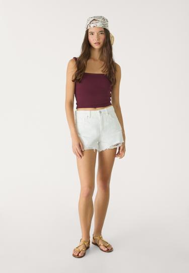 Stradivarius Топ из эластичной ткани на бретелях