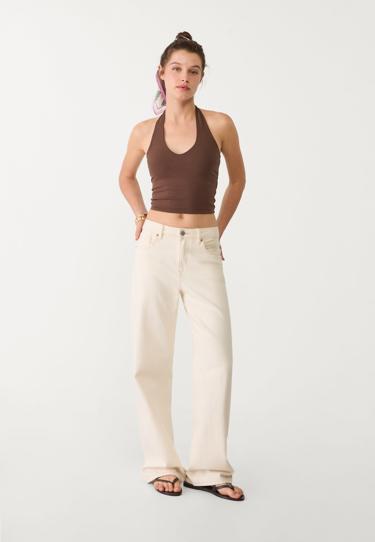 Stradivarius Укороченный топ с горловиной-халтер