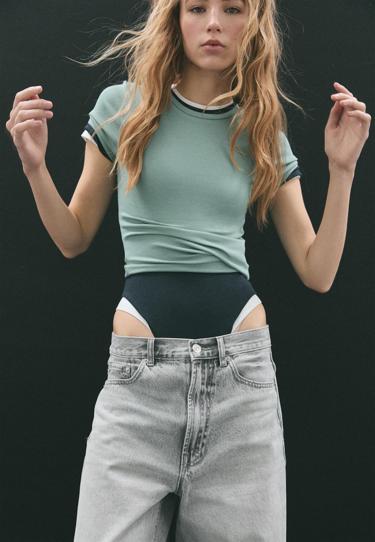 Stradivarius Базовое боди с круглым вырезом купить с доставкой.