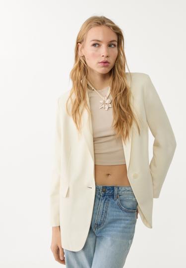 Stradivarius Блейзер прямого кроя купить с доставкой.