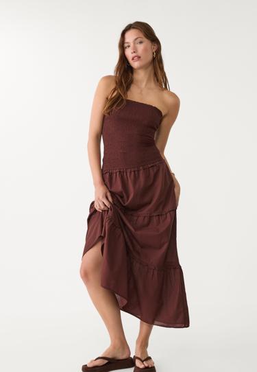 Stradivarius Струящееся платье миди