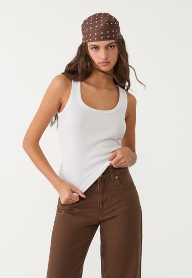 Базовый топ на бретелях- Заказать в России