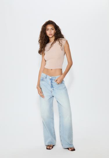 Stradivarius Футболка с открытой спиной и блестящей отделкой