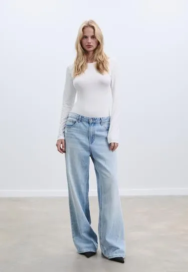 Боди с длинными рукавами из полиамида