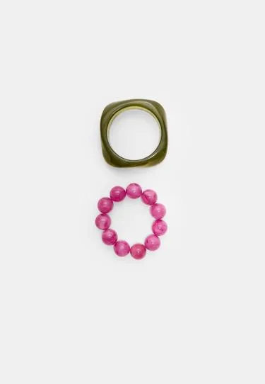 Набор из 2 комбинированных браслетов с бусинами- Заказать в России