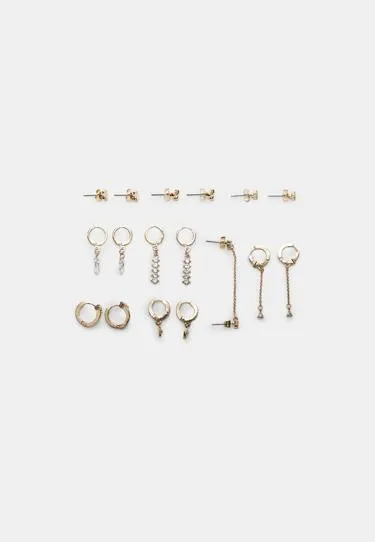 Набор из 9 серег с вишнями и блестящей отделкой- Заказать в России