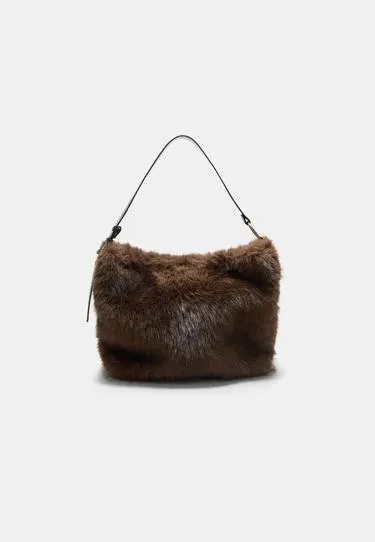 Сумка на плечо из искусственного меха
