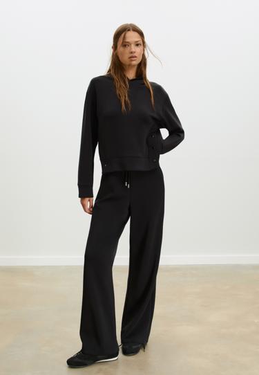 Stradivarius Толстовка с капюшоном из мягкой ткани с пуговицами