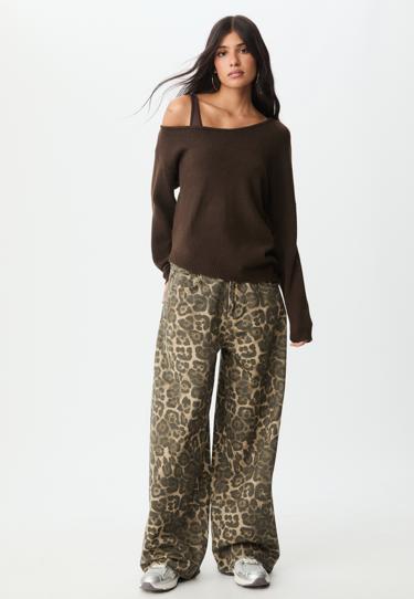 Асимметричный трикотажный джемпер