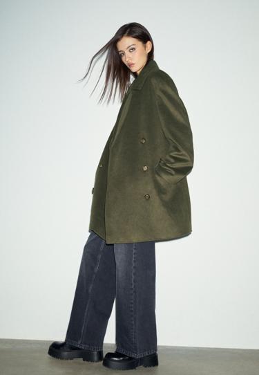 Двубортное пальто- Заказать в России