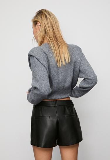 Stradivarius Мини-шорты из искусственной кожи