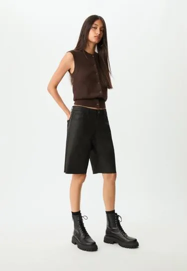 Шорты-бермуды с вощеным покрытием- Заказать в России