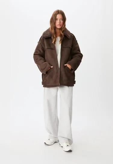 Двустороннее пальто со швами- Заказать в России