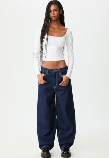 Stradivarius Джинсы-бочонки с регулируемой посадкой