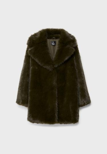 Stradivarius Пальто из искусственного меха стандартной длины