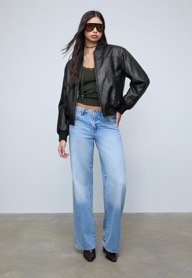 Stradivarius Стеганая куртка-бомбер из искусственной кожи