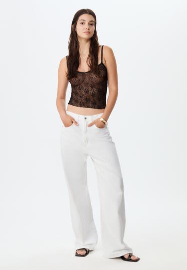 Топ кружевной на бретельках- Заказать в России